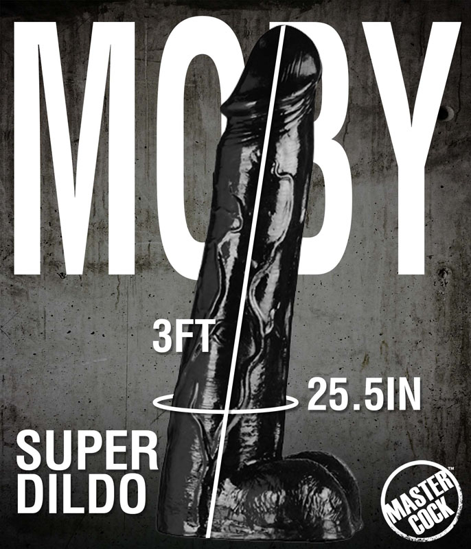 Moby Huge 3 Foot Tall Super Dildo - Black - Image 2
