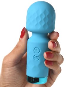 10X Mini Silicone Wand - Blue