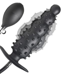 Ass Puffer Nubbed Inflatable Silicone Anal Plug