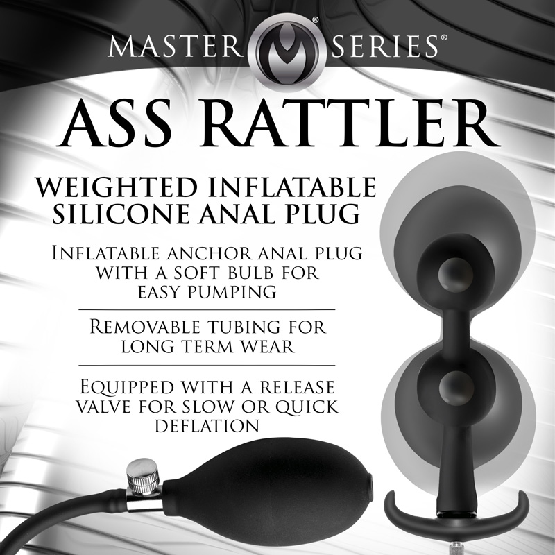 Ass Rattler Weighted Inflatable Silicone Anal Plug - Image 2