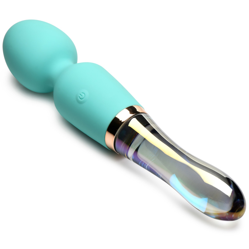 10X Turquoise Dual Ended Silicone and Glass Wand - Image 11