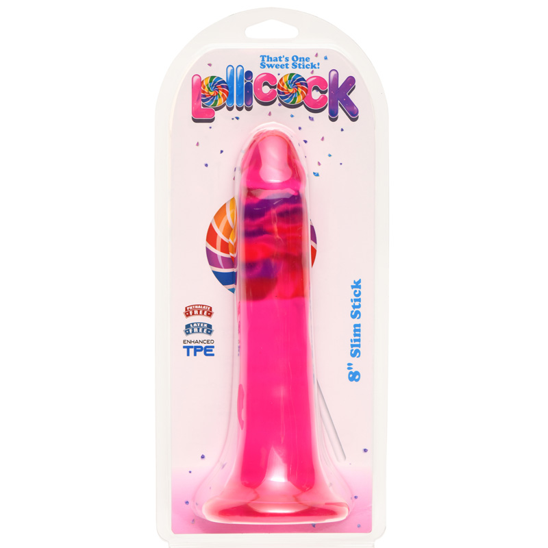 8 Inch Slim Stick Cherry Ice Dildo - Image 2