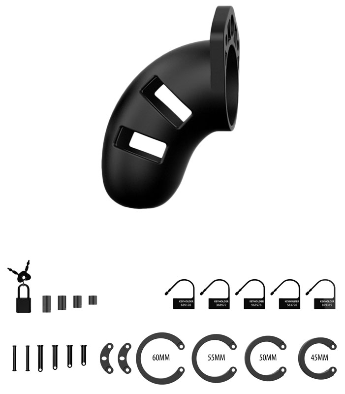 Silicone Chastity Cock Cage - Small - Image 2