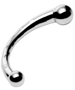 The Chrome Crescent Dual Ended Dildo