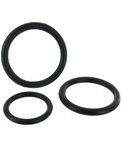Black Triple Silicone Cock Ring Set