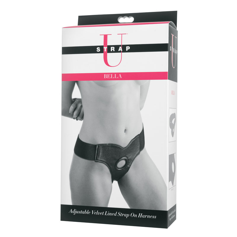 Bella Velvet Lined Elastic Strap On Harness - Image 4
