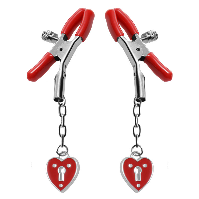 Captive Heart Padlock Nipple Clamps - Image 3