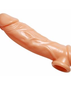 Realistic Flesh Penis Enhancer and Ball Stretcher