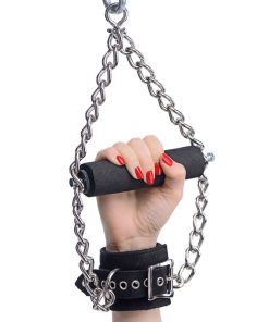 Fur Lined Nubuck Leather Suspension Cuffs with Grip