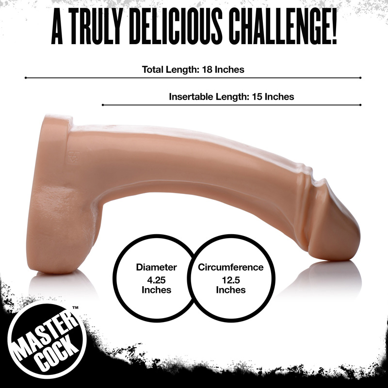 The Annihilator XXXL 18 Inch Dildo Flesh - Image 4