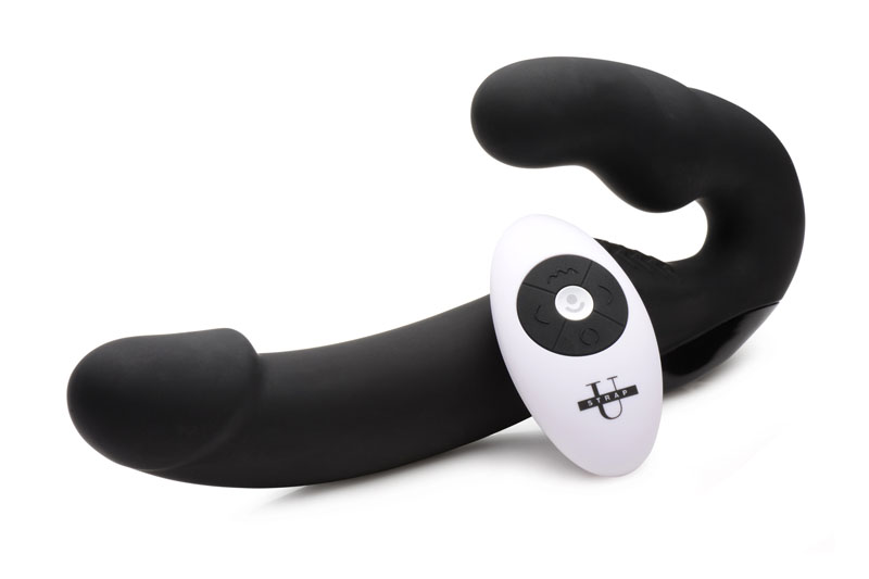 Urge Silicone Strapless Strap On With Remote- Black - Image 2