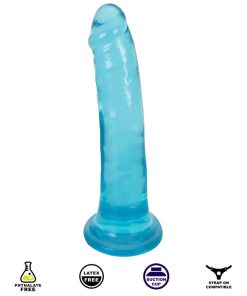 8 Inch Slim Stick Berry Ice Dildo