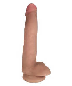 Easy Riders 8 Inch Dual Density Dildo With Balls - Flesh
