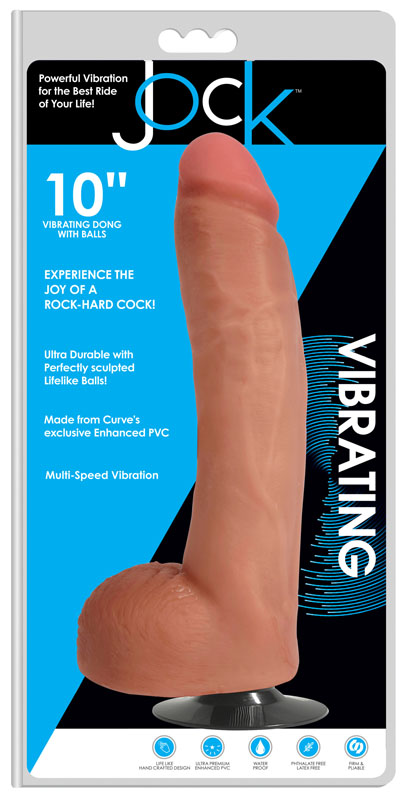 JOCK 10 Inch Vibrating Dong with Balls - Image 2