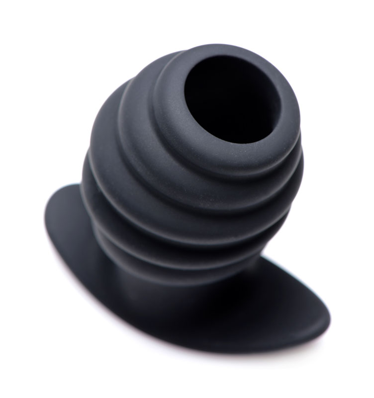 Hive Ass Tunnel Silicone Ribbed Hollow Anal Plug - Medium - Image 2