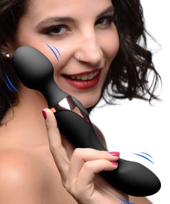 10X Dual Duchess 2-in-1 Silicone Massager - Black