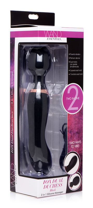 10X Dual Duchess 2-in-1 Silicone Massager - Black - Image 7
