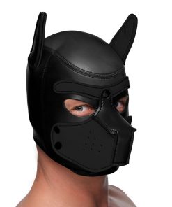 Spike Neoprene Puppy Hood - Black