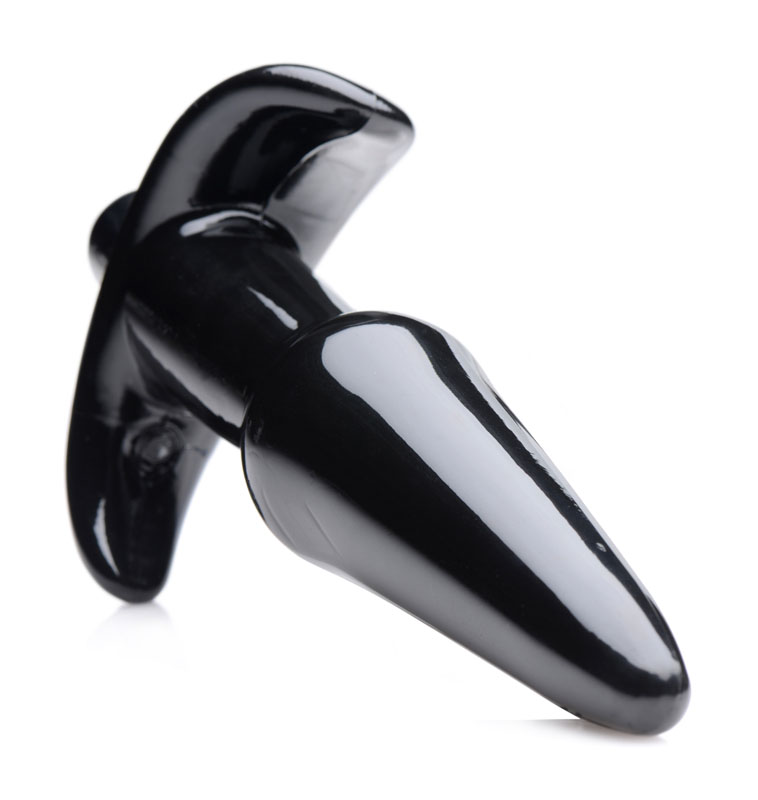 Smooth Vibrating Anal Plug - Black - Image 5