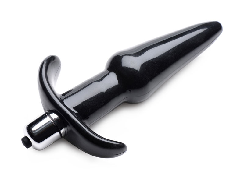 Smooth Vibrating Anal Plug - Black - Image 4