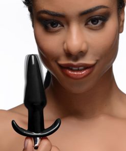 Smooth Vibrating Anal Plug - Black