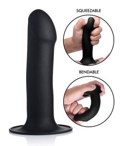 Squeezable Phallic Dildo - Black