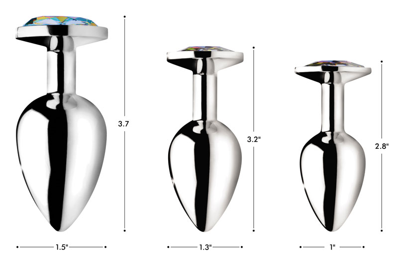 Rainbow Prism Gem Anal Plug - Medium - Image 3