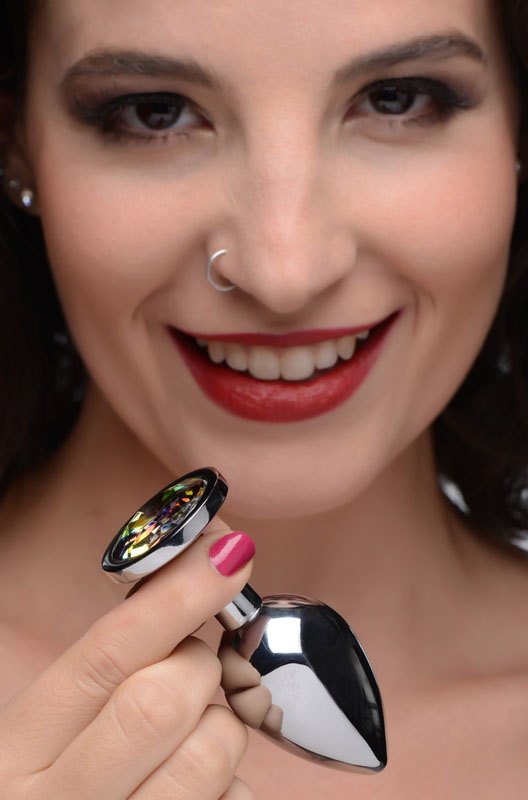 Rainbow Prism Gem Anal Plug - Medium - Image 2