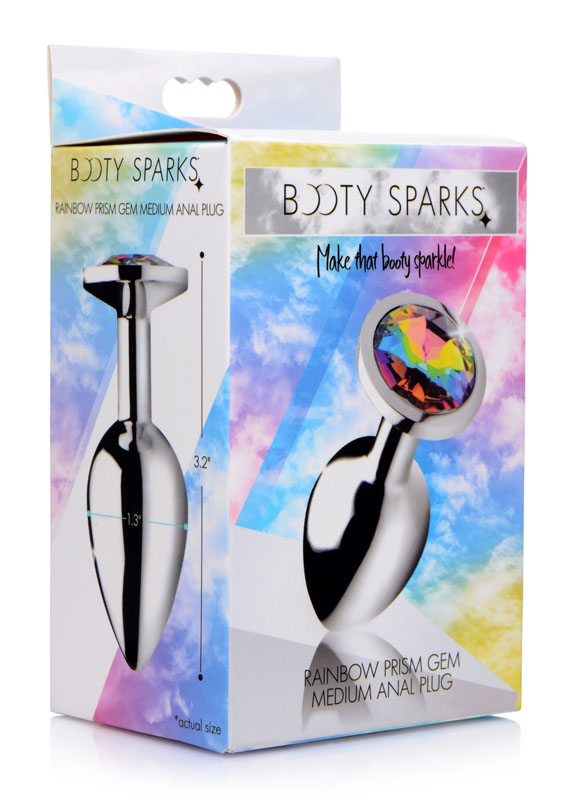 Rainbow Prism Gem Anal Plug - Medium - Image 4