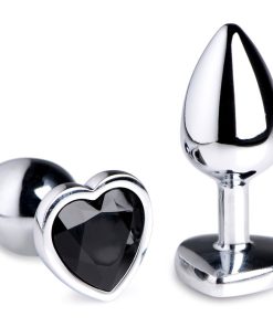 Black Heart Gem Anal Plug - Small