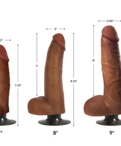 Jock Dark Bareskin Vibrating Dildo with Balls - 6 Inch