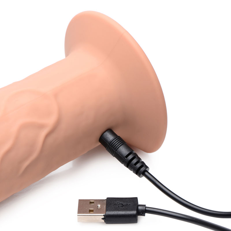 7X Remote Control Vibrating and Thumping Dildo - Medium - Image 7