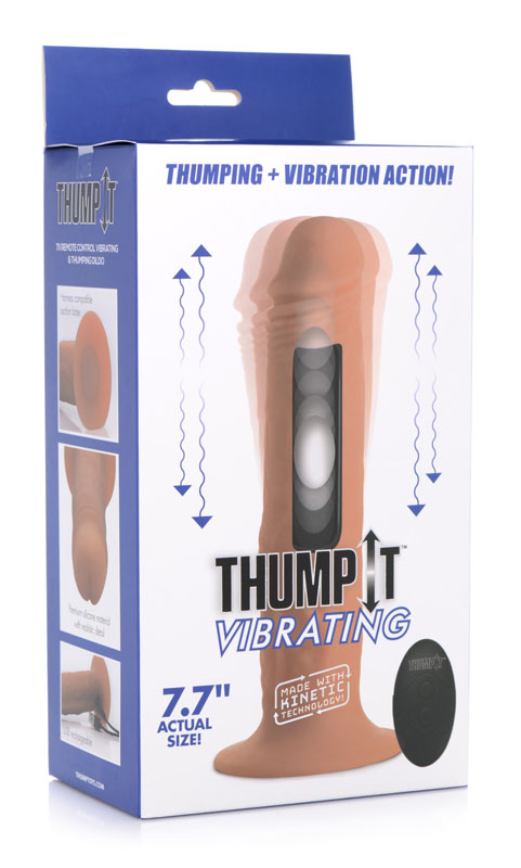 7X Remote Control Vibrating and Thumping Dildo - Medium - Image 8