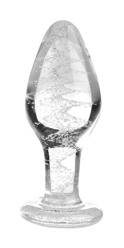 Glow-In-The-Dark Glass Anal Plug - Medium - Image 3