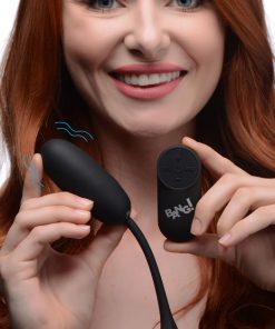 Remote Control 28X Silicone Plush Egg - Black