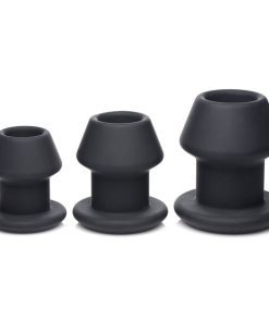 Gape-Grommets 3 Piece Hollow Silicone Anal Dilator Set