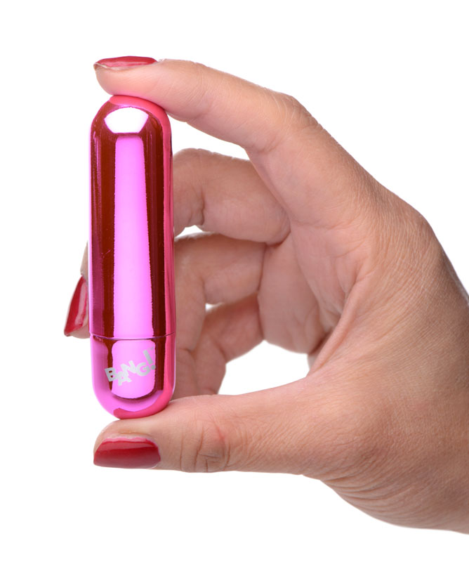 10X Rechargeable Vibrating Metallic Bullet - Pink - Image 3
