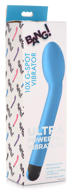 10X Silicone G-Spot Vibrator - Blue - Image 7