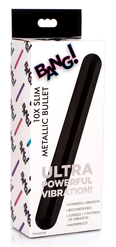 10X Slim Metallic Bullet - Black - Image 6