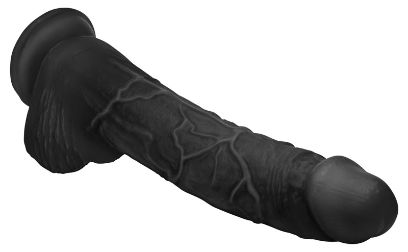 Hung Harry 11.75 Inch Dildo with Balls - Black - Image 4
