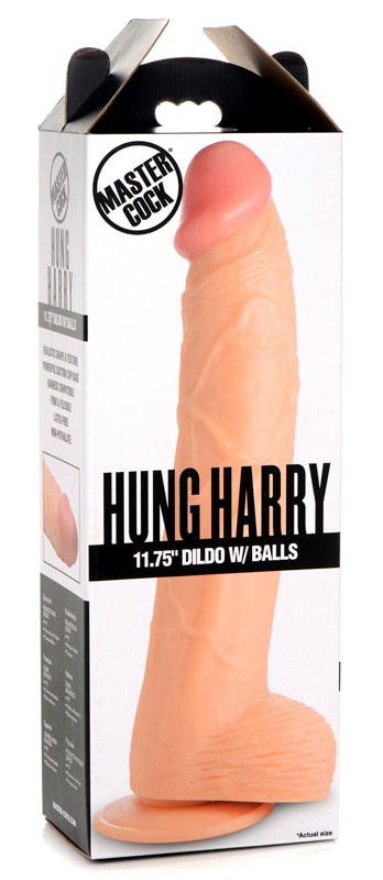 Hung Harry 11.75 Inch Dildo with Balls - Light - Image 7