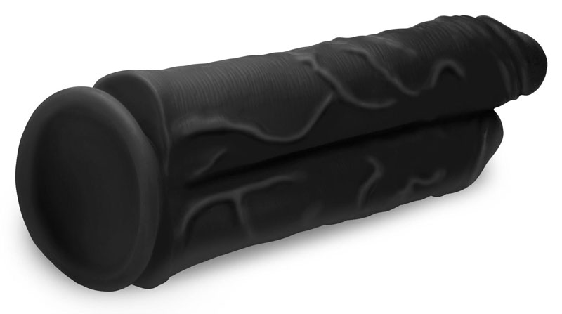 Double Stuffer 10 Inch Dildo - Black - Image 6
