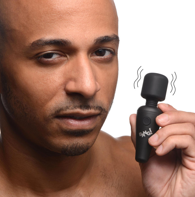 10X Ultra Powerful Silicone Mini Wand - Black - Image 2