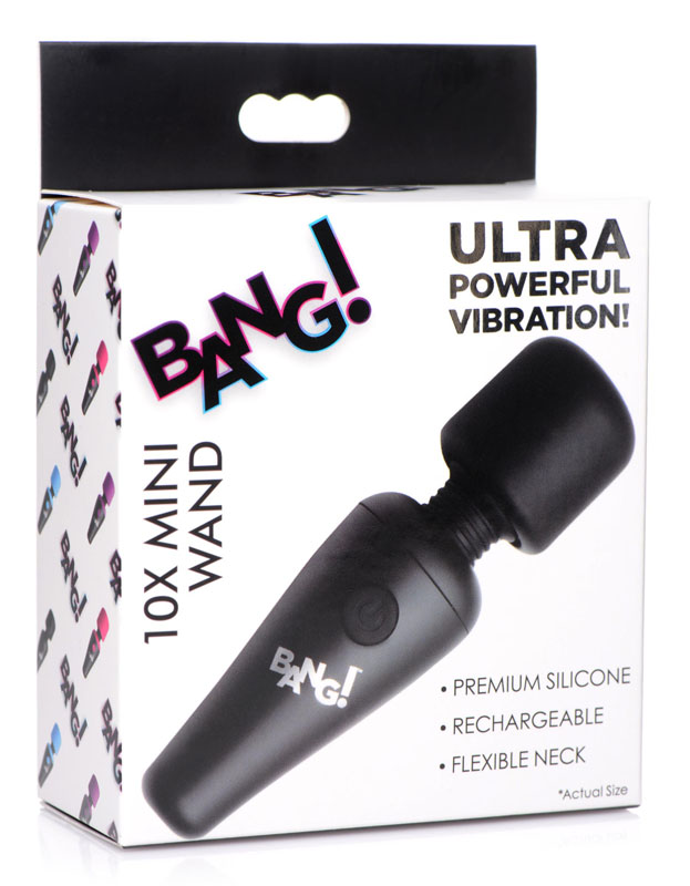 10X Ultra Powerful Silicone Mini Wand - Black - Image 6