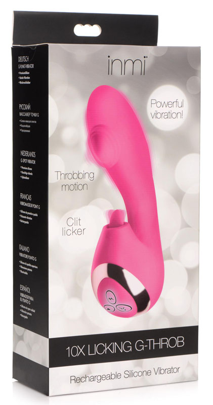 10X Licking G-Throb Rechargeable Silicone Vibrator - Image 8