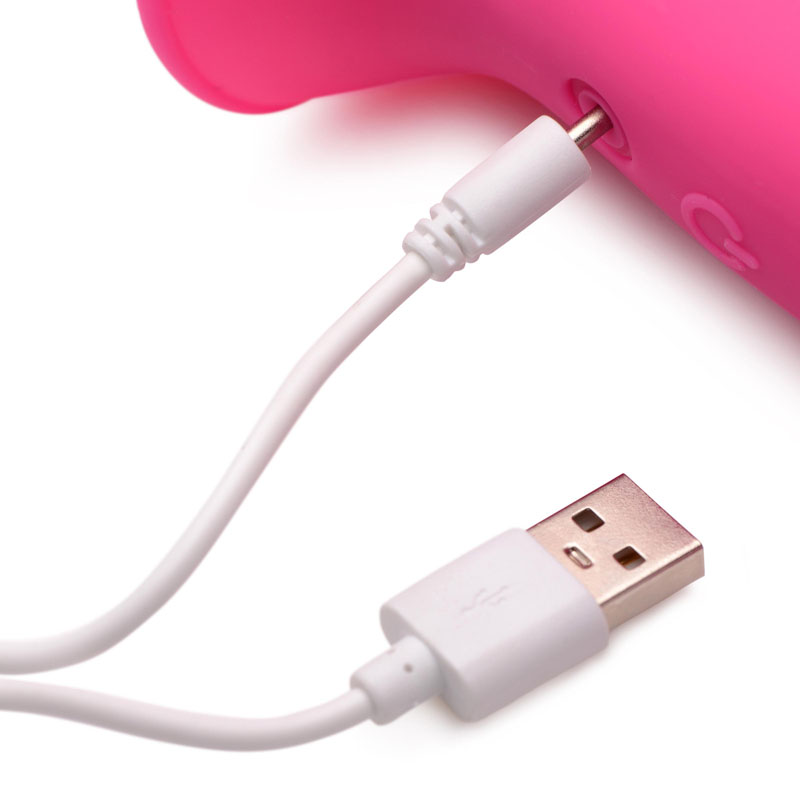 10X Squeezable Vibrating Dildo - Pink - Image 7