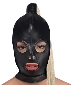 Blonde Ponytail Bondage Hood