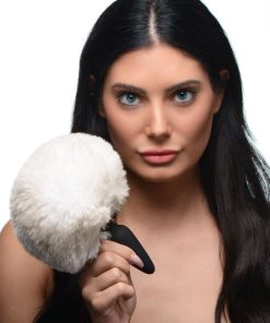 Small Anal Plug with Interchangeable Bunny Tail - White