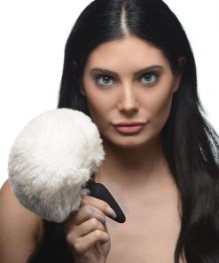 Small Vibrating Anal Plug with Interchangeable Bunny Tail - White