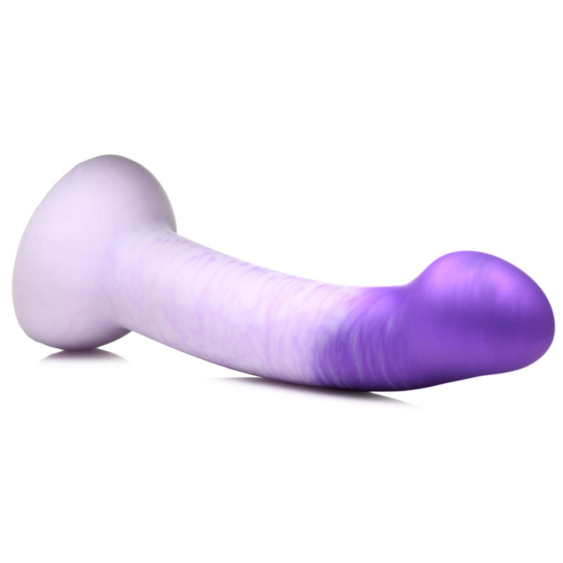 G-Swirl G-Spot Silicone Dildo - Purple - Image 5